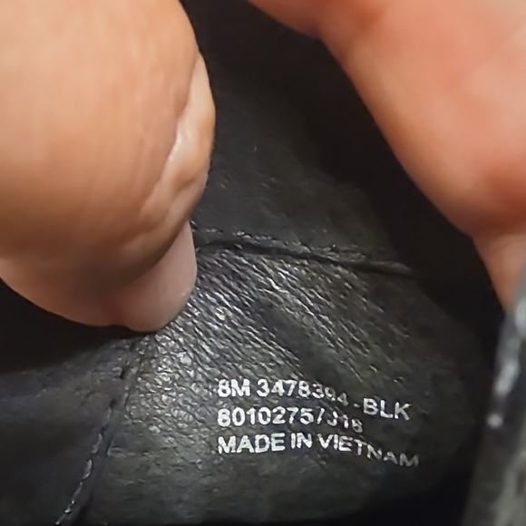 Frye Black Leather Ankle Booties with Wooden Heel - Picture 15 of 16